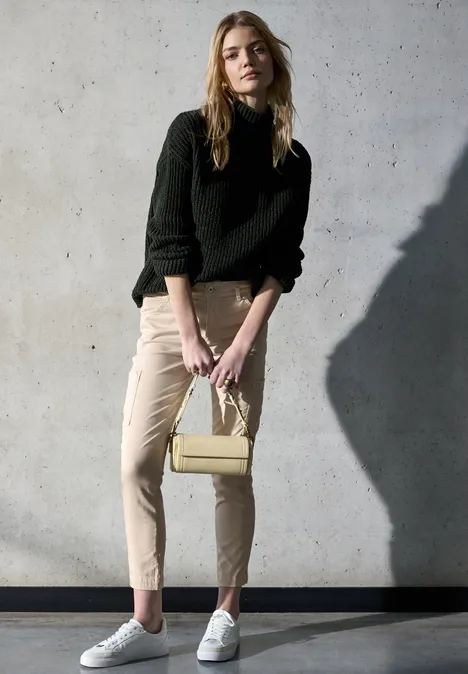 Hose im Cargo-Look cream beige