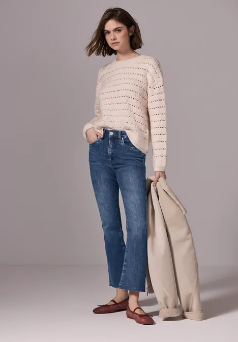 Skinny Flared Jeans Dark blue washed