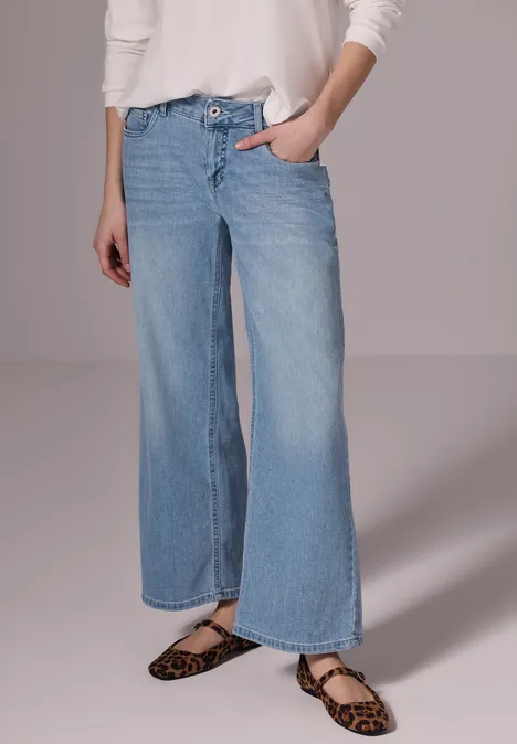 Jeans Culotte Light Blue Wash