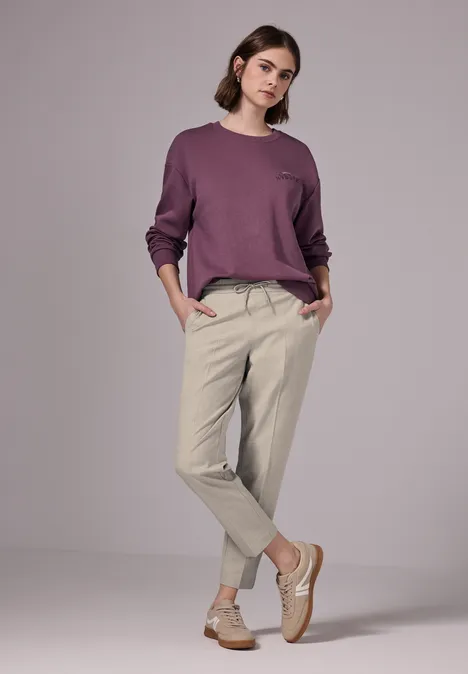 Joggpants im Melange-Look sheer beige mel.