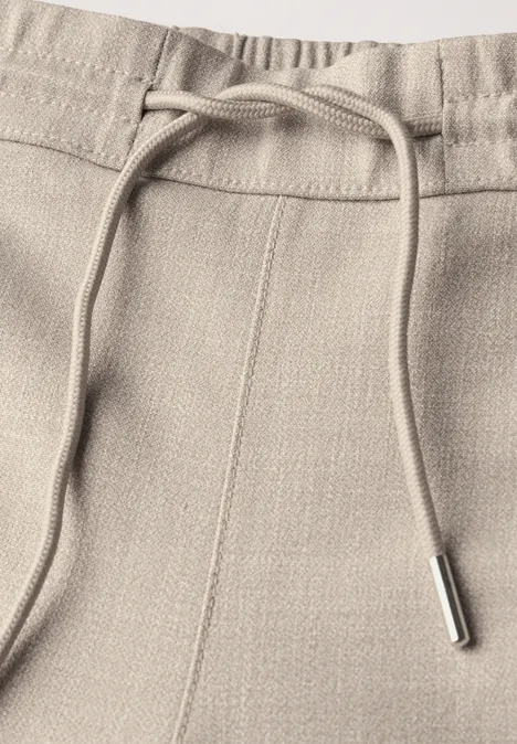 Joggpants im Melange-Look sheer beige mel.