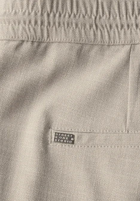 Joggpants im Melange-Look sheer beige mel.