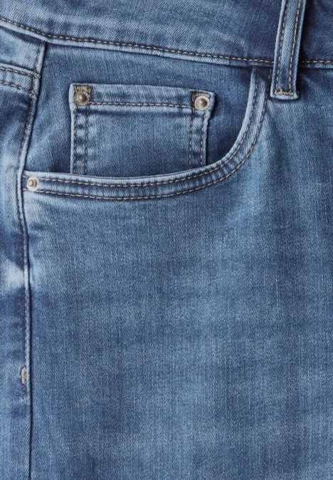 Jeans Culotte mid blue wash