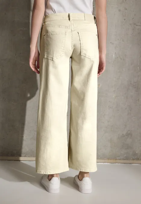 Jeans Culotte ecru wash