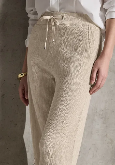 Straight Leg Strukturhose moonstone sand