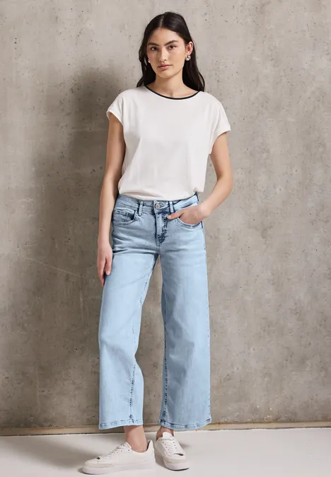 Jeans Culotte authentic bleached wash