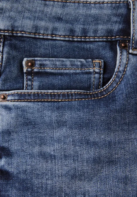 Jeansshorts im Casual Fit Dark Blue Wash