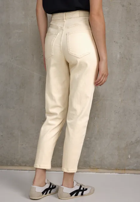 Mom Fit Jeans Ecru Washed