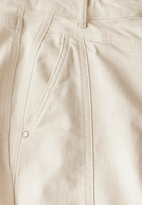 Mom Fit Jeans Ecru Washed