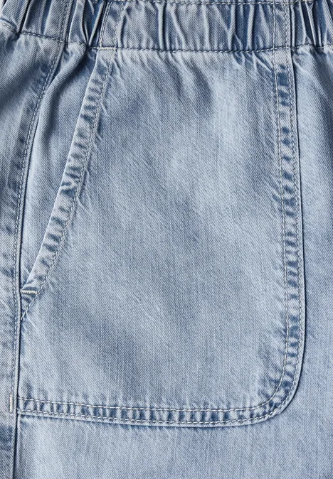 Paperbag Wide Leg Jeans Light blue washed