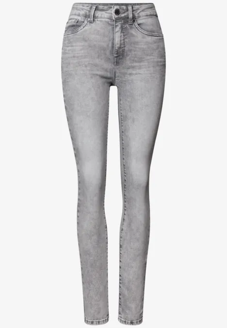 Skinny Fit Jeans Light Grey Random