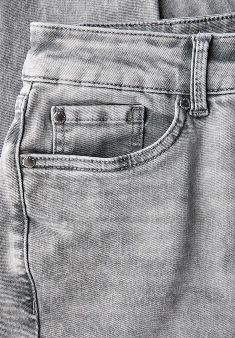 Skinny Fit Jeans Light Grey Random