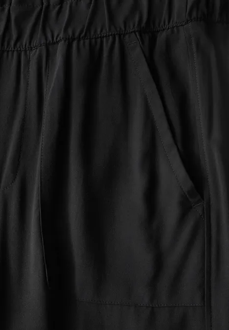 Viskose-Culotte Black