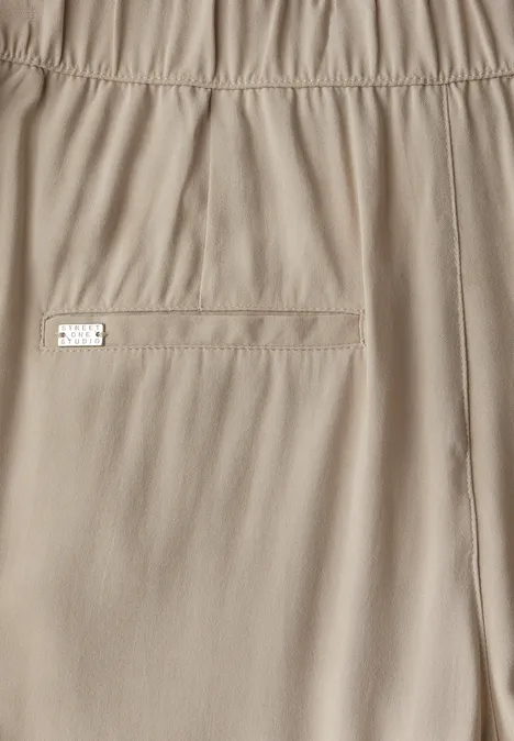 Viskose-Culotte sandshell beige