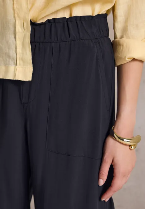 Viskose-Culotte dark void blue