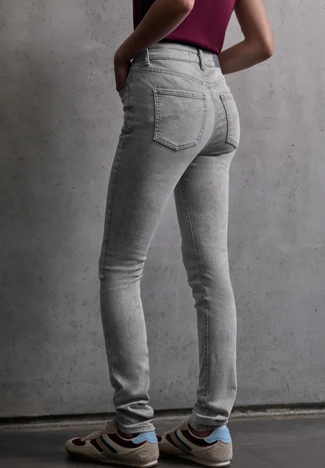 Skinny Fit Jeans Light Grey Random
