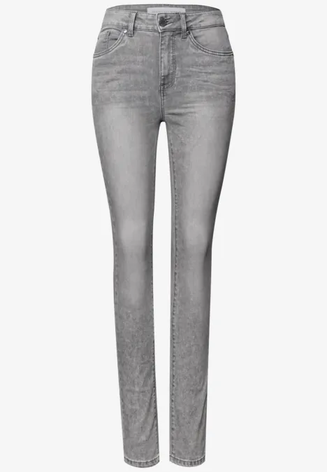 Skinny Fit Jeans Light Grey Random