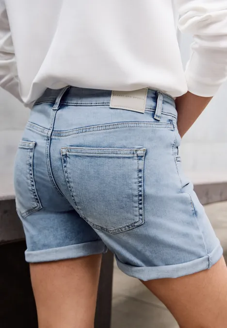 Jeansshorts Light Blue Random washed