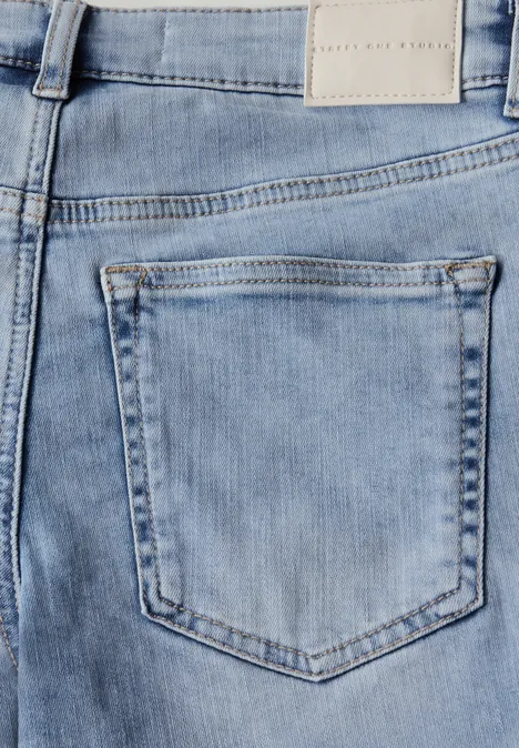 Jeansshorts Light Blue Random washed