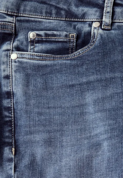Flared Jeans Medium Blue Random