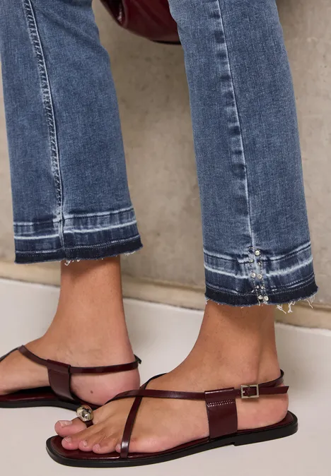 Flared Jeans Medium Blue Random