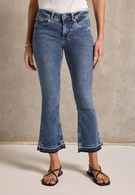 Flared Jeans Medium Blue Random