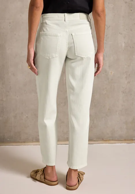 Straight Leg Jeans Ecru washed