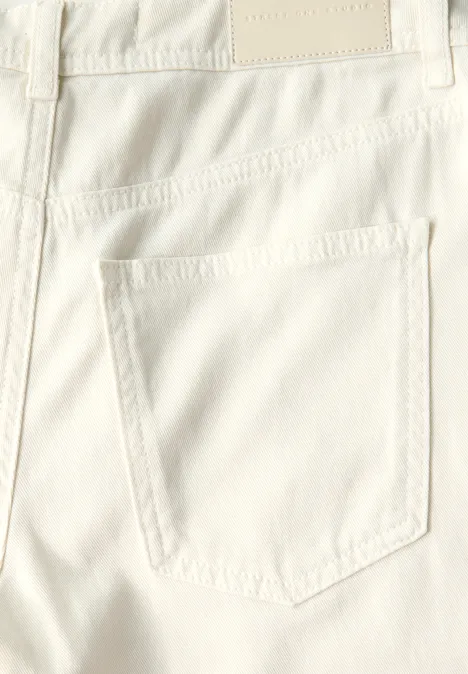 Straight Leg Jeans Ecru washed
