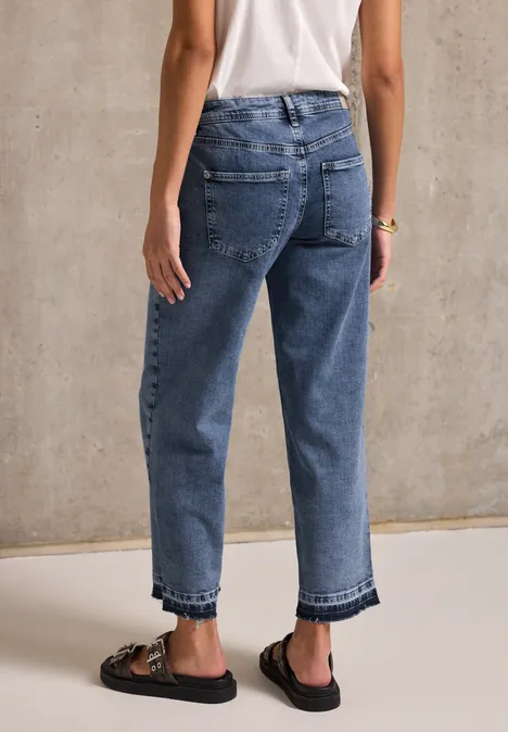 Jeans Straight Legs Medium Blue washed