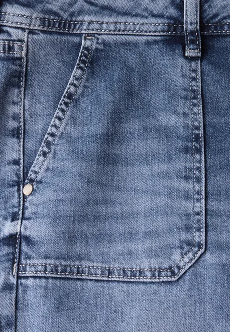 Jeans Straight Legs Medium Blue washed