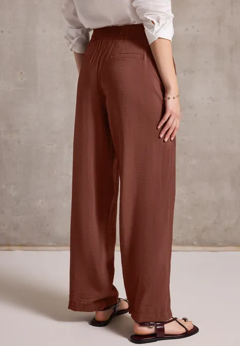Wide Leg Hose sienna brown