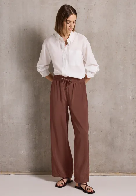 Wide Leg Hose sienna brown
