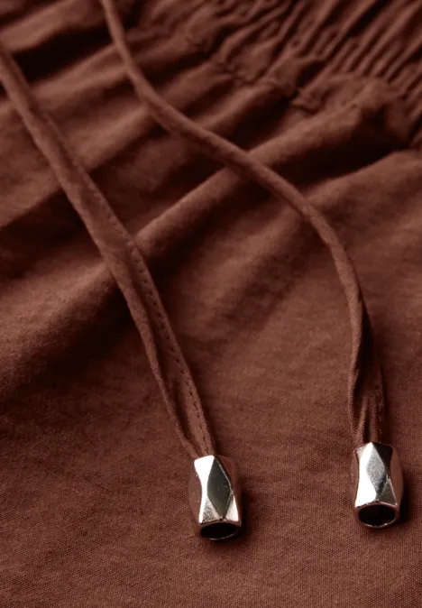 Wide Leg Hose sienna brown