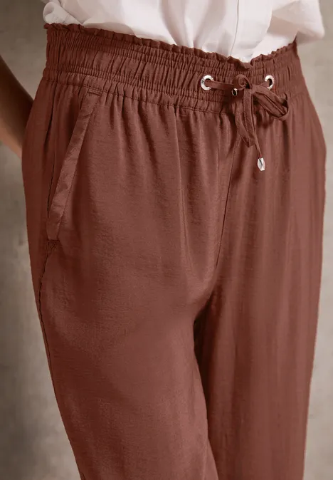 Wide Leg Hose sienna brown