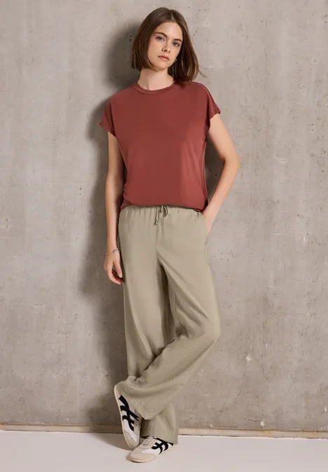 Wide Leg Hose sandshell beige