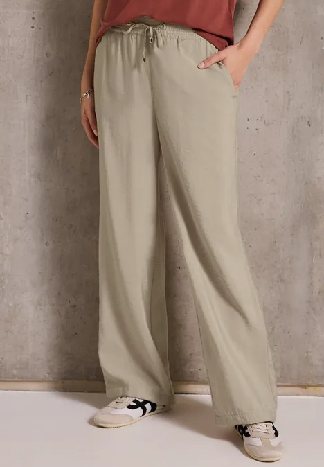 Wide Leg Hose sandshell beige