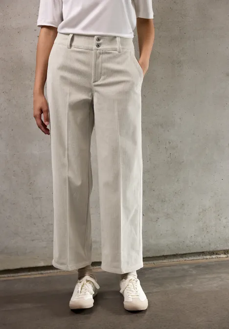 Straight Leg Cordhose morn beige