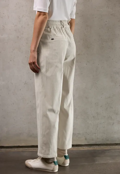 Straight Leg Cordhose morn beige