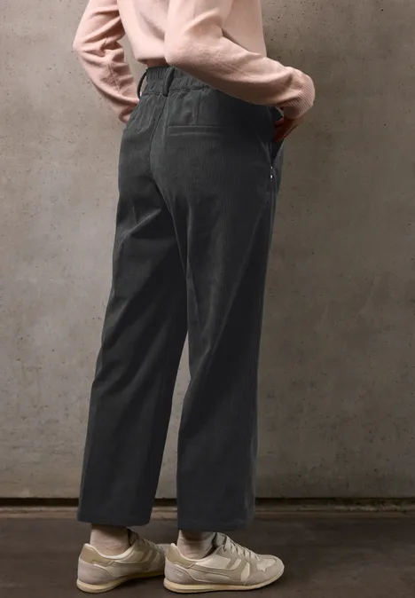 Straight Leg Cordhose shore grey