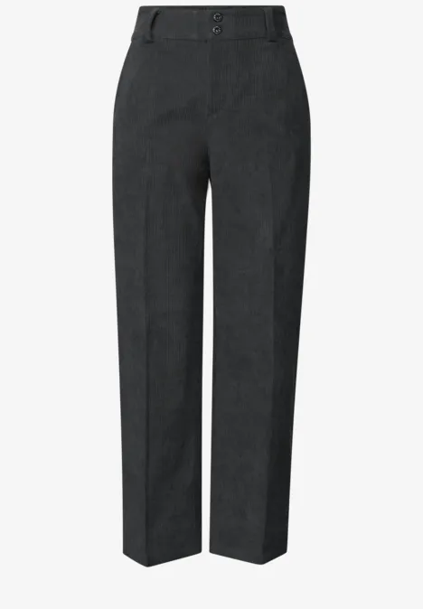Straight Leg pantalon en velours côtelé shore grey