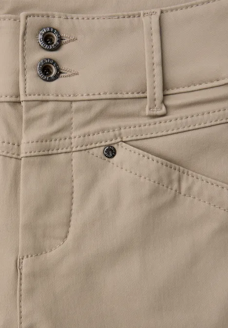 Coated Slim Fit Hose dark morn beige