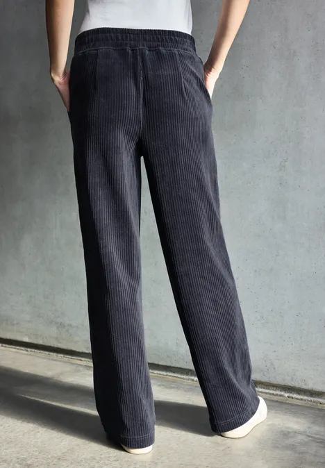 Straight Leg Cordhose ink blue night