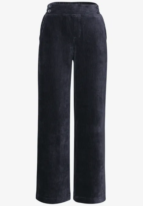 Straight Leg Cordhose ink blue night