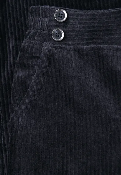 Straight Leg Cordhose ink blue night