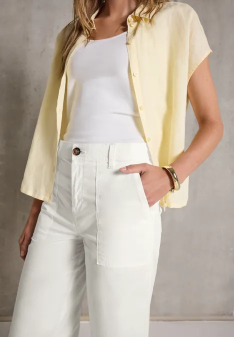Hose aus Baumwollmix off white