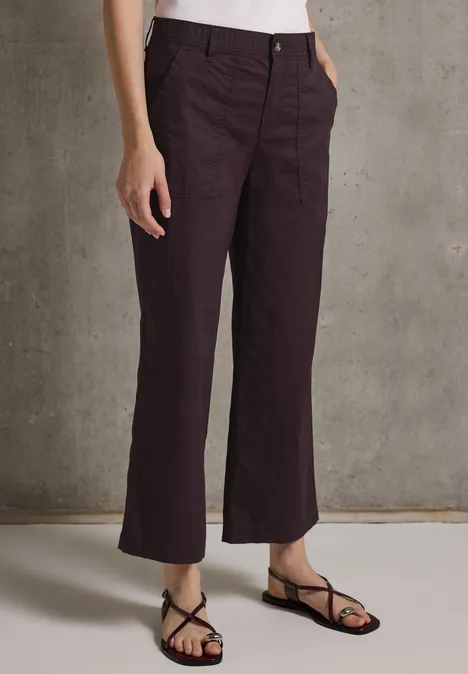 Hose aus Baumwollmix fudge red