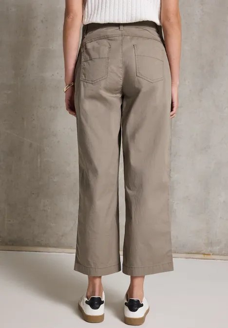 Hose aus Baumwollmix dark sandshell beige