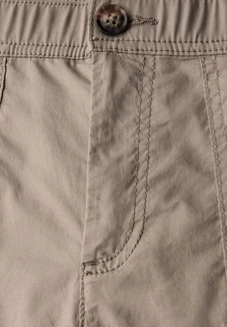 Hose aus Baumwollmix dark sandshell beige
