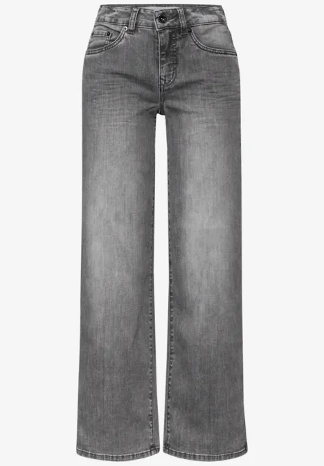 Wide Leg Jeans black washed
