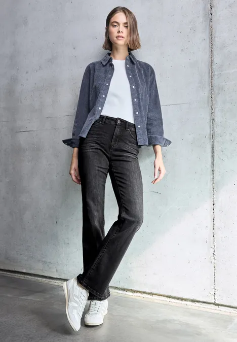 Bootcut Jeans black soft wash